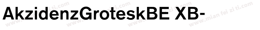 AkzidenzGroteskBE XB字体转换